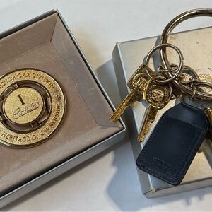 Vintage Gold Cadillac Heritage Ownership Grill Medallion 1 w vintage gold key